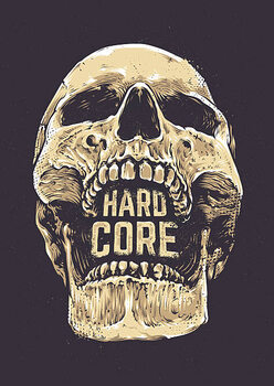 Poster de artă Hard Core Skull