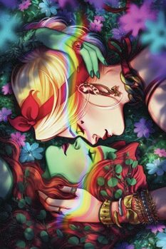 Druk artystyczny Harley Quinn and Poison Ivy - Love
