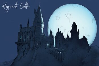 Kunstafdruk Harry Potter - Hogwarts Castlle