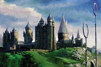 Művészi plakát Harry Potter - Hogwarts painted