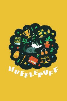 Umjetnički plakat Harry Potter - Hufflepuff