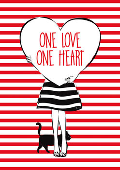 Illustration Heart Girl