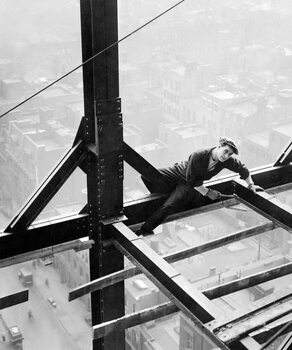 Fotografia artystyczna HIgh Steel Worker In NY, 1917