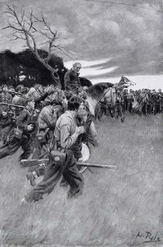 Reproducción de arte 'His army broke up and followed him, weeping and sobbing', illustration from 'General Lee as I Knew Him' by A.R.H. Ranson, pub. in Harper's Magazine, 1911