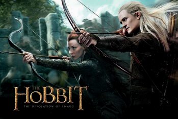 Плакат Hobbit - Legolas and Tauriel