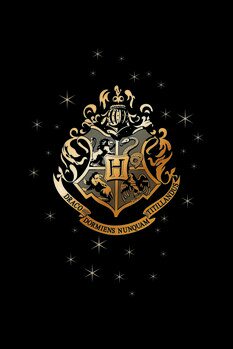Kunstafdruk Hogwarts Golden Emblem