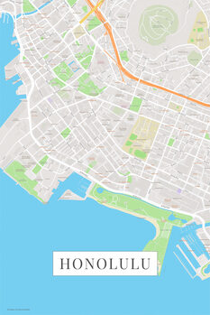 Mapa Honolulu color