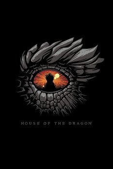 Umělecký tisk House of Dragon - Eye of a Dragon