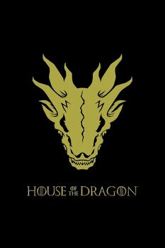 Kunsttryk House of Dragon - Golden Dragon