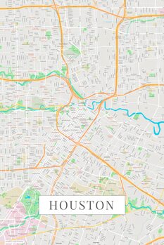 Mapa Houston color