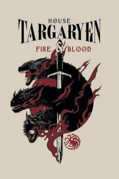 Umělecký tisk Hra o Trůny - House Targaryen