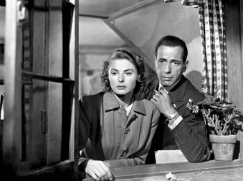 Kunstdruk Ingrid Bergman and Humphrey Bogart