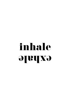 Ilustrace Inhale exhale scandinavian typography art