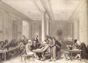 Stampa artistica Interior of a Parisian Cafe, c.1815