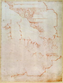 Reproducción de arte Inv. 1859 6-25-560/2. R. (W.19) Drawing of architectural details