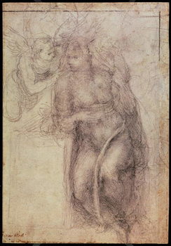 Reproducción de arte Inv.1895-9-15-516.recto (w.72) Study for the Annunciation , 1547