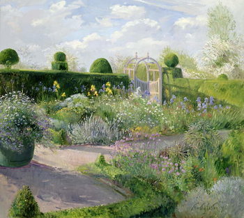 Reprodukcija umjetnosti Irises in the Herb Garden, 1995