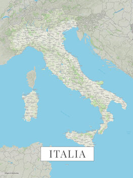 Mapa Itálie color