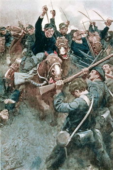 Reproducción de arte Jackson's Brigade Standing Like a Stone Wall before the Federal Onslaught at Bull Run, illustration from 'Non-Combatants' by Robert W. Chambers, pub. in Harper's Magazine, 1904