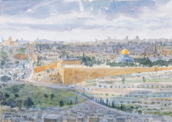 Konsttryck Jerusalem from The Mount Of Olives, 2019