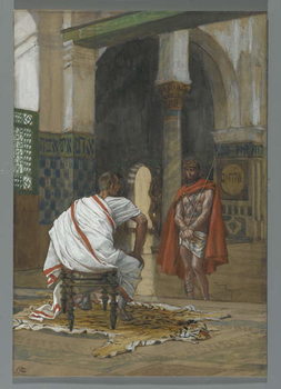 Jesus Before Pilate - Second Interview, illustration from 'The Life of Our Lord Jesus Christ', 1886-94 Reproduction de Tableau