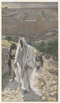 Konsttryck Jesus goes in the Evening to Bethany
