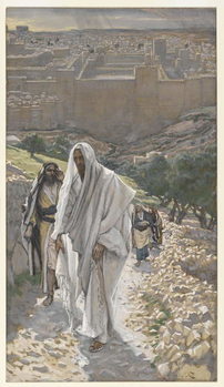 Reproducción de arte Jesus goes in the Evening to Bethany, illustration from 'The Life of Our Lord Jesus Christ', 1886-94