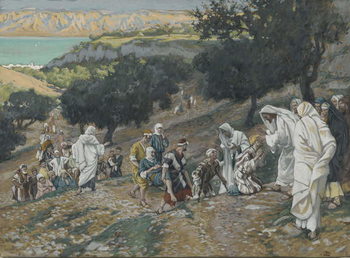 Reproducción de arte Jesus Heals the Blind and Lame on the Mountain