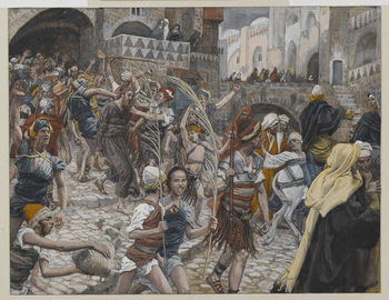 Kunstdruk Jesus Led from Caiaphas to Pilate