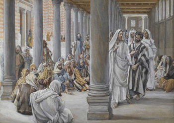 Reproducción de arte Jesus Walks in the Portico of Solomon, illustration from 'The Life of Our Lord Jesus Christ', 1886-96