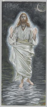Jesus Walks on the Sea, illustration from 'The Life of Our Lord Jesus Christ' Reproduction de Tableau