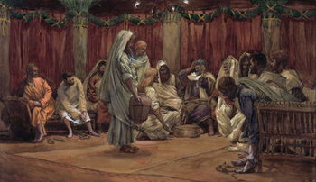 Reproducción de arte Jesus Washing the Disciples' Feet, illustration for 'The Life of Christ', c.1886-94
