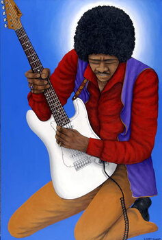 Kunstdruk Jimi Hendrix (1942-70)