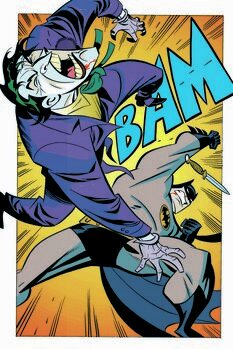 Kunstafdruk Joker and Batman fight