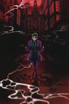 Kunstafdruk Joker - Red Lights