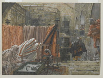 Reproducción de arte Joseph of Arimathea Seeks Pilate to Beg Permission to Remove the Body of Jesus, illustration from 'The Life of Our Lord Jesus Christ', 1886-94