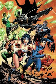 Umělecký tisk Justice League - Charge