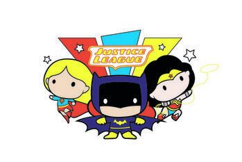 Konsttryck Justice League - Chibi