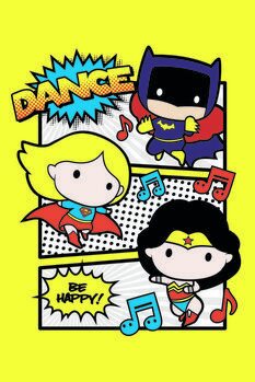 Konsttryck Justice League - Dancing Chibi