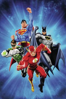 Druk artystyczny Justice League - Flying Four