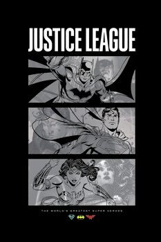 Művészi plakát Justice League - Greatest super heroes