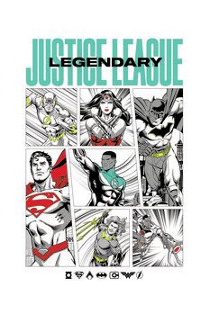Kunstafdruk Justice League - Legendary team