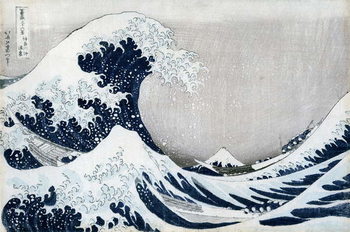 Kunstdruk Kacušika Hokusai - De grote golf van Kanagawa