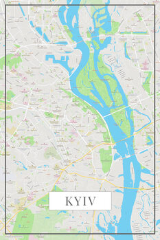 Mapa Kyiv color