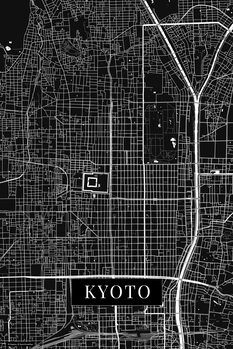 Mapa Kyoto black