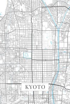 Mapa Kyoto white
