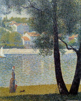 Umelecká tlač La Seine a Courbevoie, 1885