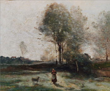 Kunsttryk Landscape or, Morning in the Field