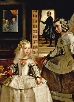 Konsttryck Las Meninas, detail of the Infanta Margarita and her maid, 1656 (oil on canvas)