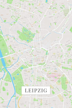 Mapa Leipzig color